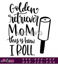 Golden Retriever Mom SVG Cut File Design