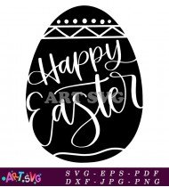 Happy Easter Egg Graphic Design SVG