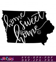 Home Sweet Home State Outline Design SVG