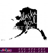 Alaska Girl Svg Cut File Design Vector SVG