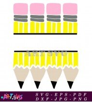 Stack of Pencils Design for Teacher Gifts SVG