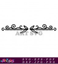 Black and White Ornate Geometric Line Art SVG