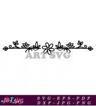 Vector Ornate Abstract Floral Flourish Design SVG