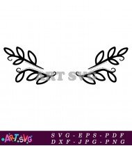 Abstract Symmetrical Floral Ornamental Swirl SVG