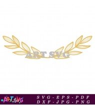 Simple Golden Branch Decorative Pattern SVG