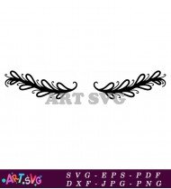 Stylish Black And White Swirl Design Element SVG