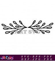 Elegant Black And White Branch Design SVG