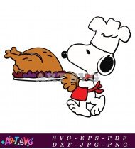 Thanksgiving Snoopy Turkey Fall Autumn Cute Design SVG 1