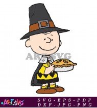 Thanksgiving Snoopy Fall Cute Design Pilgrim SVG 1