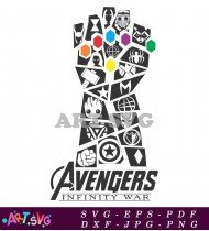 Avengers Infinity War Logo Superhero Movie Poster SVG 1