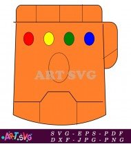 Infinity Gauntlet Orange Background Marvel Comics SVG