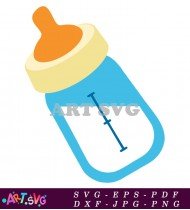 Baby Bottle Cartoon Illustration SVG