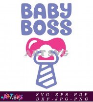 Baby Boss With Pacifier SVG