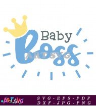 Baby Boss Logo With Crown SVG