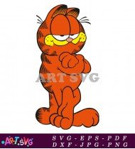 Garfield Comic Strip Character Orange And Yellow SVG