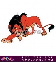 Lion King Scar Cartoon Character Clip Art SVG