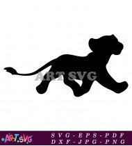 Lion King Nala Black Silhouette Clipart SVG