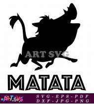 Lion King Hakuna Matata Silhouette Clipart SVG