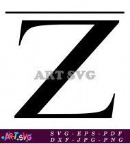 Black And White Letter Z Clip Art SVG