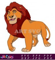 Lion King Simba Adult Clip Art SVG