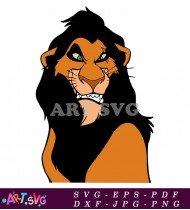 Lion King Scar Cartoon Character SVG