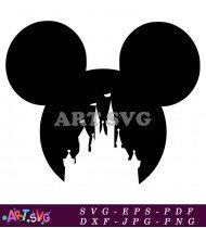 Mickey Mouse Ears Disney Character Illustration SVG