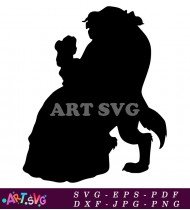 Disney Beauty And The Beast Silhouette Clip Art SVG