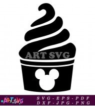 Mickey Mouse Ice Cream Cone Vector SVG