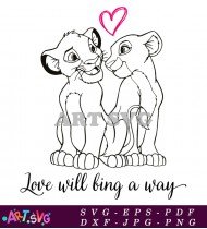 Disney Lion King Love Quotes Vector Art SVG