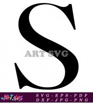 Black and White Letter S Graphic Design SVG