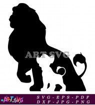 Lion King Cartoon Animal Silhouette SVG