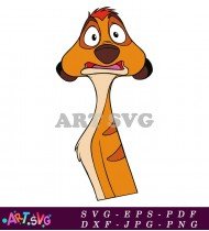 Timon Lion King Cartoon Character Coloring Page SVG