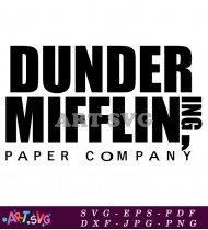 Dunder Mifflin Paper Company The Office Logo Shirt SVG