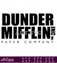 Dunder Mifflin Paper Company Office TV Show SVG