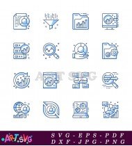 Marketing Business Graph Report Data Analysis SVG