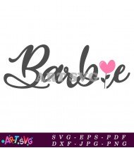 Barbie Heart Love Girly Theme Graphic SVG