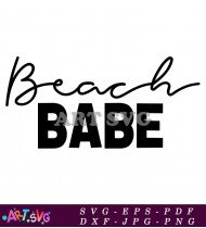 Beach Babe Funny Summer Quotes Design SVG 1