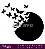 Butterfly Silhouette Vector Illustration SVG