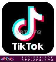 TikTok Logo Social Media Icon Classic T-Shirt SVG 7