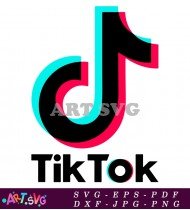 TikTok Logo Social Media Icon Classic T-Shirt SVG 9