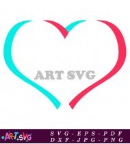 TikTok Heart White Inside SVG