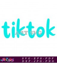 TikTok Logo In Turquoise Blue Colors Vector Graphic SVG