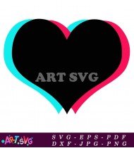 Black Heart Tiktok Design SVG 1