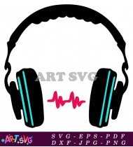 Headphones Sound Wave Tiktok Logo Design SVG 1