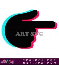 Pointing Finger TikTok Logo Social Media T-Shirt SVG