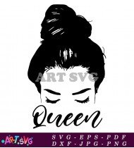 TikTok Queen Logo Design Black and White SVG