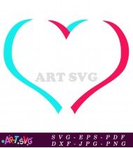 TikTok Heart Graphic Social Media SVG