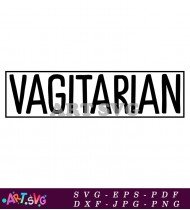 Black Vegetarian Word Typography SVG 1