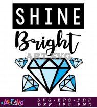 Shine Bright Diamond Geometric Pattern SVG