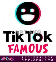 TikTok Famous Face Logo With Smiley Icon SVG 1